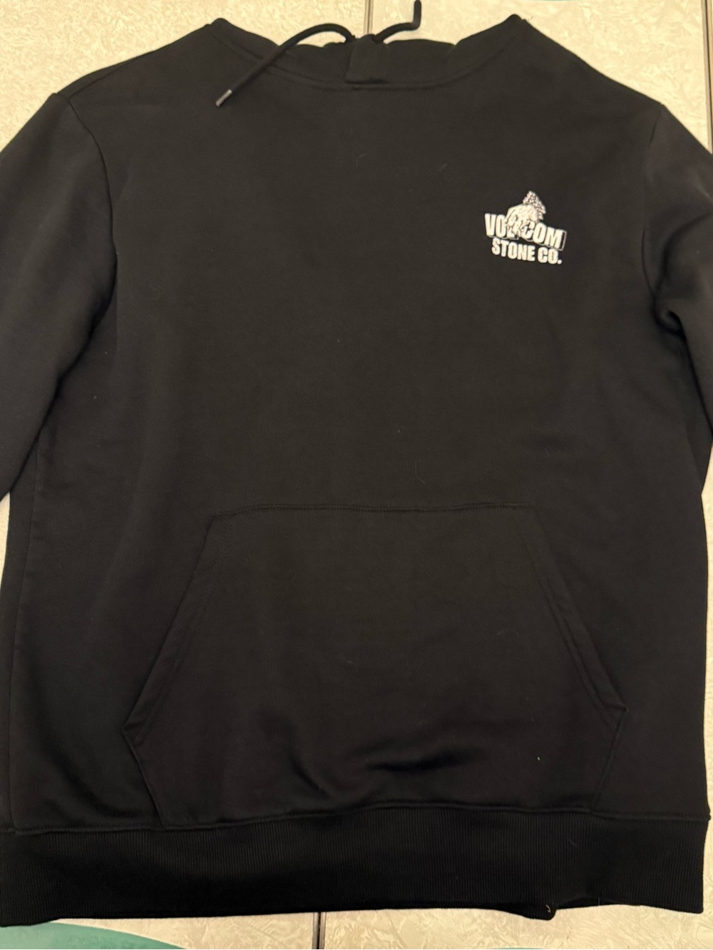 Volcom Stone Co. "Watanite" Graphic Black Hoodie - Men's Large